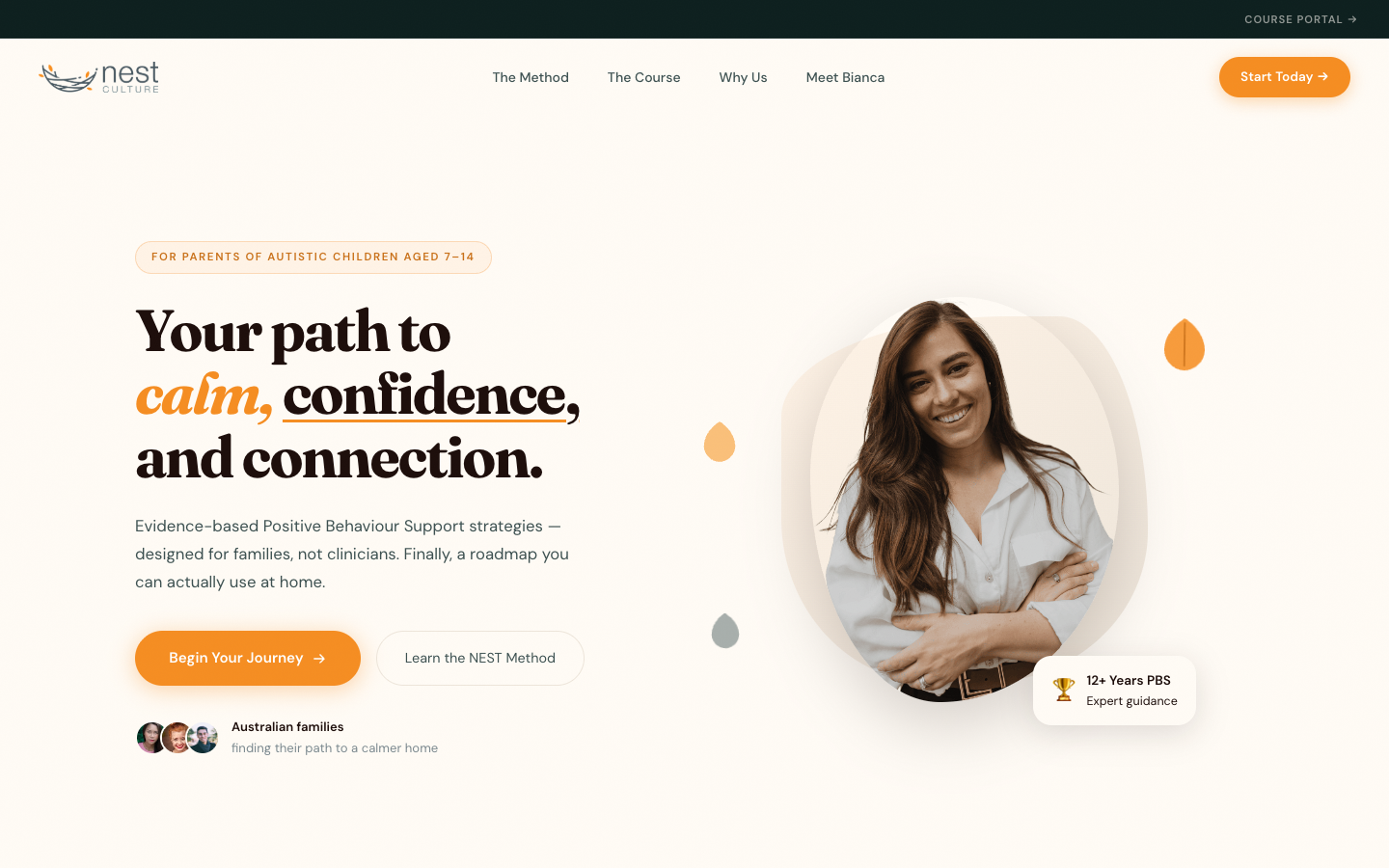 Nest Culture homepage screenshot