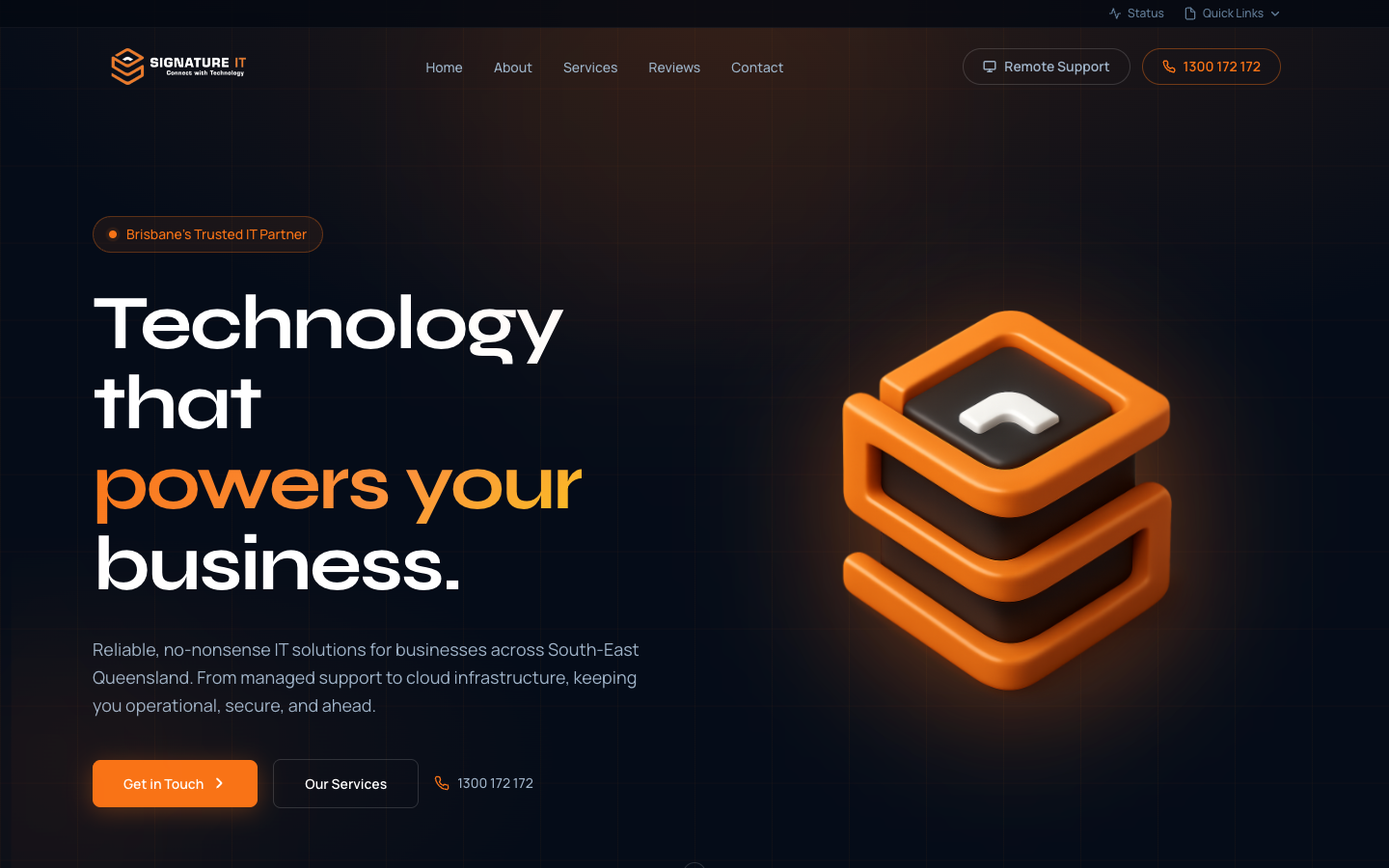 Signature IT homepage screenshot